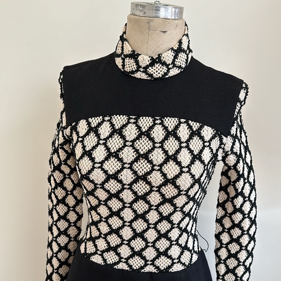 TEAL TRAINA knit dress 1970’s designer Vintage S - Picture 4 of 6